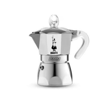 Cafetera Bialetti Dama Pure Ice de acero, 3 tazas, con tapa y asa