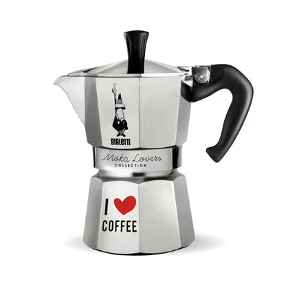 Cafetera Moka Express I Love Coffee 6 Tazas Bialetti – Edición Limitada