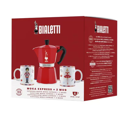 Set Moka Express Cascanueces Bialetti en caja temática navideña