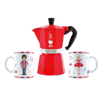 Set Cafetera Moka Express Cascanueces Edición Limitada con 2 Mugs Bialetti