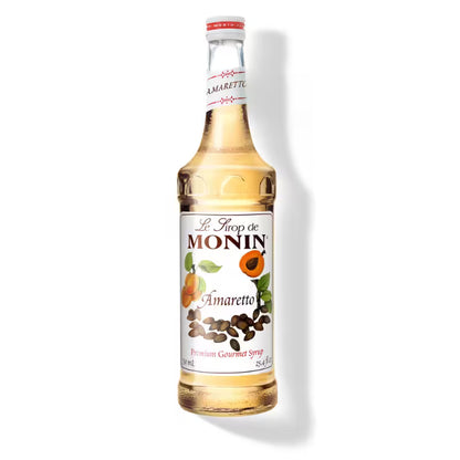 Jarabe para café Monin Amaretto, botella de 750 ml