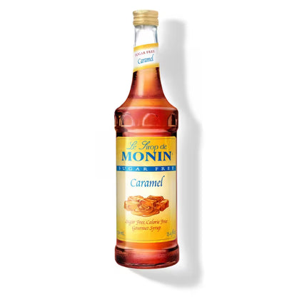 Jarabe para café Monin Caramel sin azúcar, botella de 750 ml