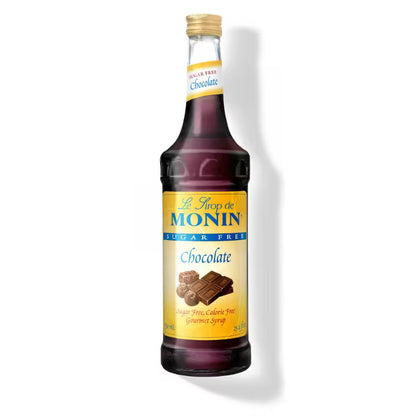 Jarabe para café Monin Chocolate sin azúcar, botella de 750 ml