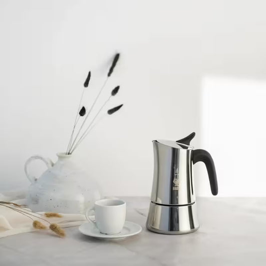 Cafetera Italiana De Acero Moon Exclusive Bialetti