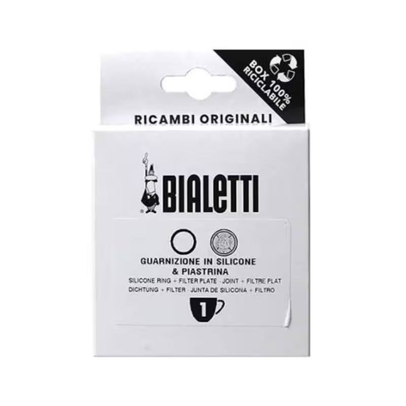 Repuesto Empaquetaduras y Filtro para Moka Bialetti Línea Aluminio