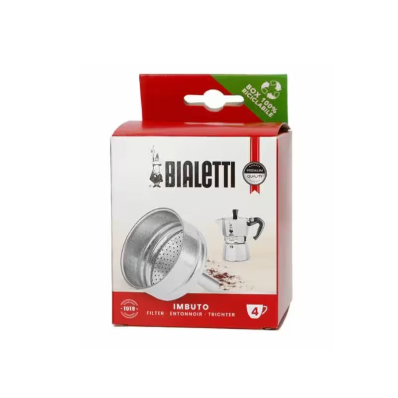 Repuesto de embudo-filtro Bialetti para moka de aluminio, 4 tazas