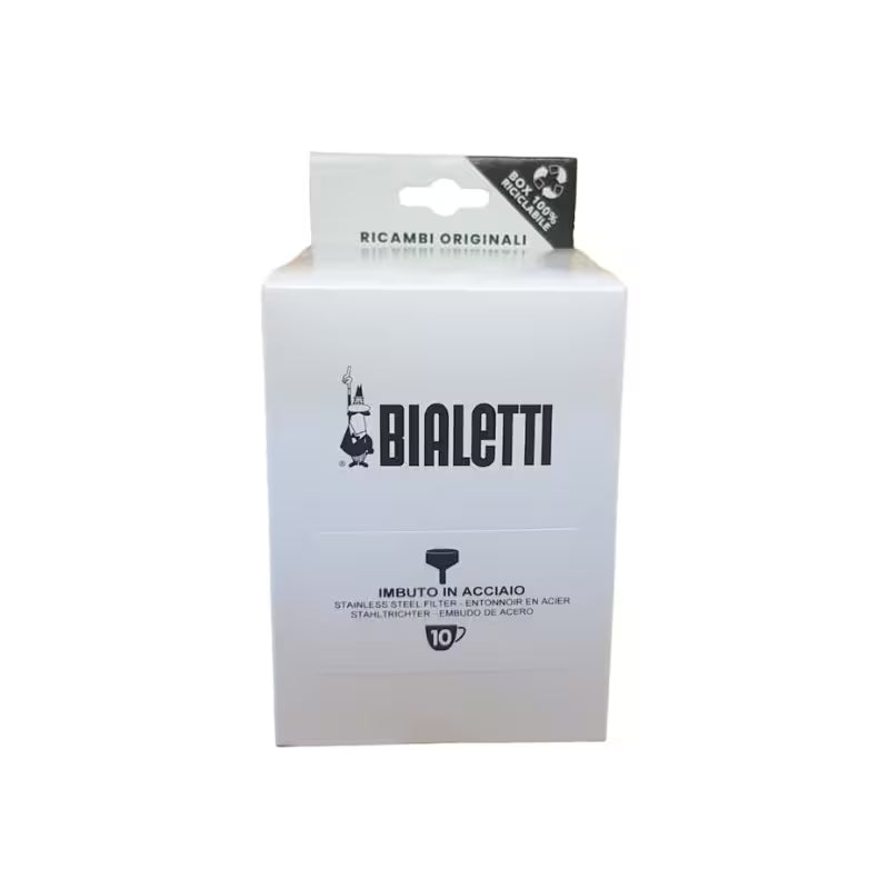 Embudo de acero inoxidable Bialetti en caja de repuesto