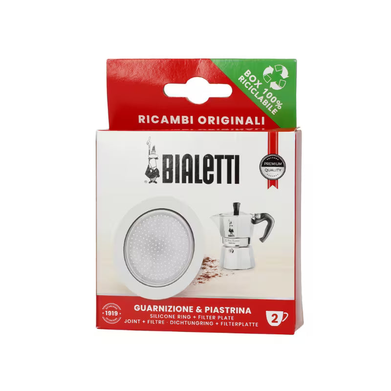 Repuesto Empaquetaduras y Filtro para Moka Bialetti Línea Aluminio