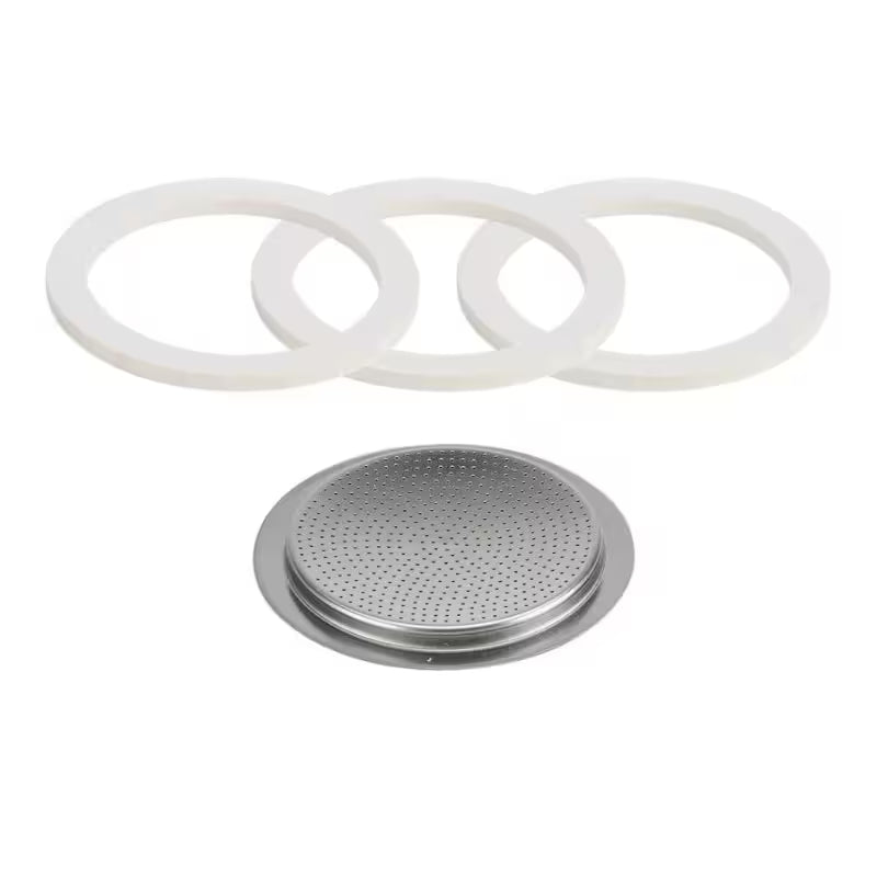 Repuesto Empaquetaduras y Filtro para Moka Bialetti Línea Aluminio