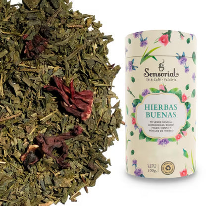 Tarro de infusión Sensorial Hierbas Buenas 100 g con hojas sueltas
