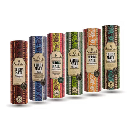 Pack de tarros de yerba mate Sensorial con varios sabores, 250 g