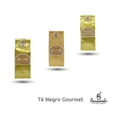 Pack de bolsas de té negro sensorial Bosque Azul, Mazapán y Earl Grey Special