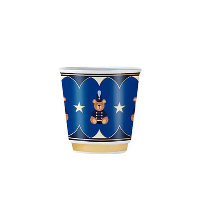 Vaso espresso cónico azul Bialetti Feliz Navidad diseño osito 90ml