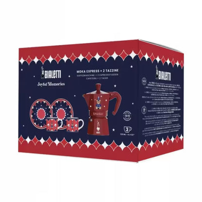 Set Bialetti Joyful Christmas Moka Express Navidad en caja de regalo