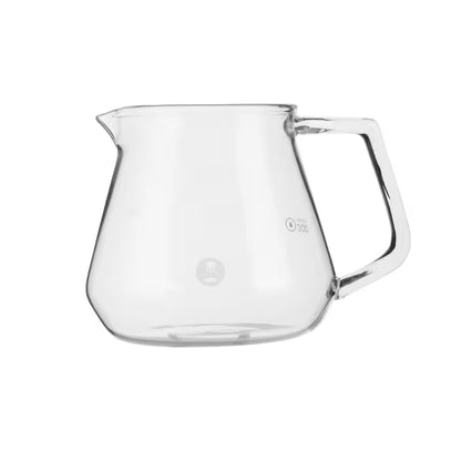 Jarra de café de vidrio transparente Timemore, con asa y marcas de capacidad