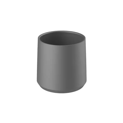 Vaso de cerámica gris de 230 ml, cilíndrico