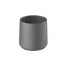 Vaso de café de cerámica gris oscuro, forma cilíndrica