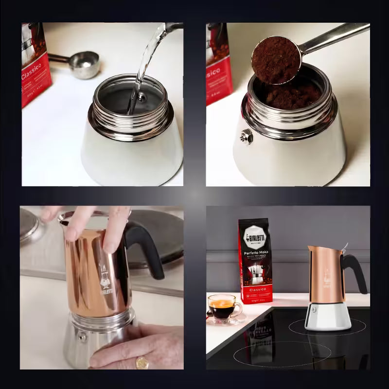 Cafetera Italiana de Acero Venus Cobre Bialetti