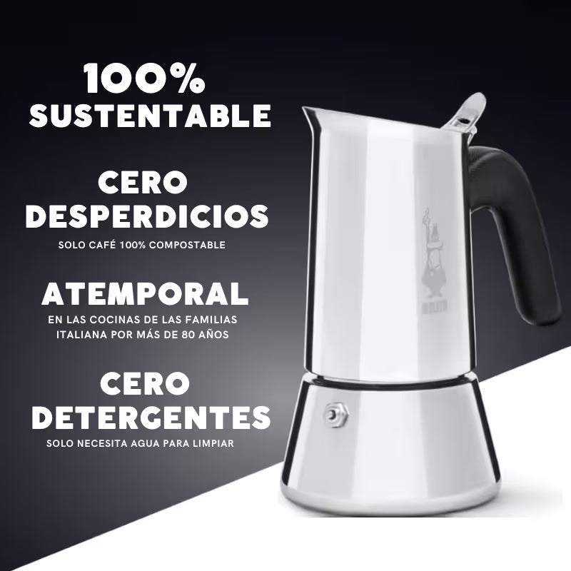 Cafetera Italiana de Acero Venus Bialetti