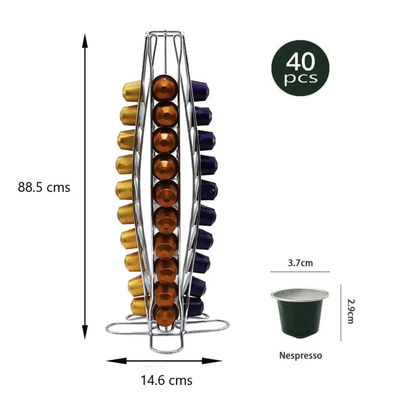 Medidas Porta 40 Cápsulas para Nespresso