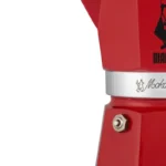 Detalle de la Cafetera Italiana Moka Roja 6 tazas 270ml
