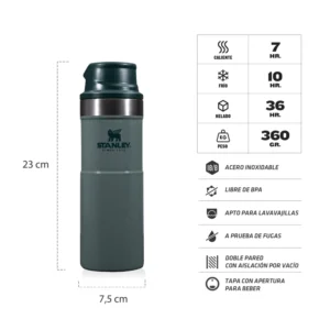 Medidas Travel Mug Stanley 473 Verde