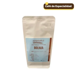 Café de Especialidad 100% Arábico de Bolivia, con notas de caramelo y frutos secos, ideal para una experiencia sofisticada.