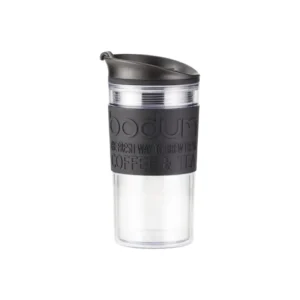Mug de viaje con tapa, ideal para mantener bebidas calientes o frías en cualquier lugar o en movimiento.