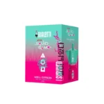 Caja de la Cafetera Italiana Moka Express Squid Game de Bialetti, con colores vibrantes y un "GAME OVER" en su diseño, inspirada en la serie de Netflix.